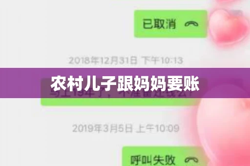农村儿子跟妈妈要账
