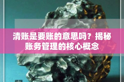 清账是要账的意思吗？揭秘账务管理的核心概念