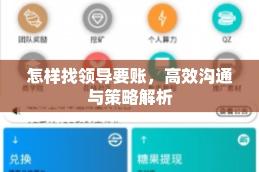 怎样找领导要账，高效沟通与策略解析