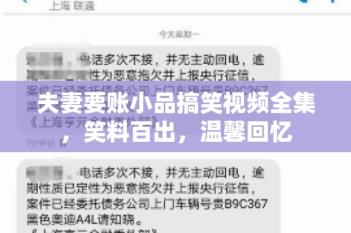 夫妻要账小品搞笑视频全集，笑料百出，温馨回忆