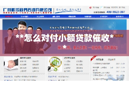 **怎么对付小额贷款催收**