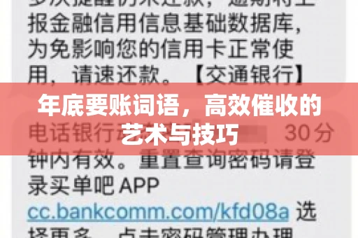 年底要账词语，高效催收的艺术与技巧