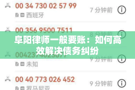 阜阳律师一般要账：如何高效解决债务纠纷