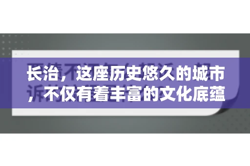 长治，这座历史悠久的城市，不仅有着丰富的文化底蕴，也是商业活动频繁的地方。那么，长治有要账公司吗？这个问题对于许多企业来说至关重要。今天，我们就来聊聊长治的这些要账公司，看看它们能为企业和个人提供哪些服务。