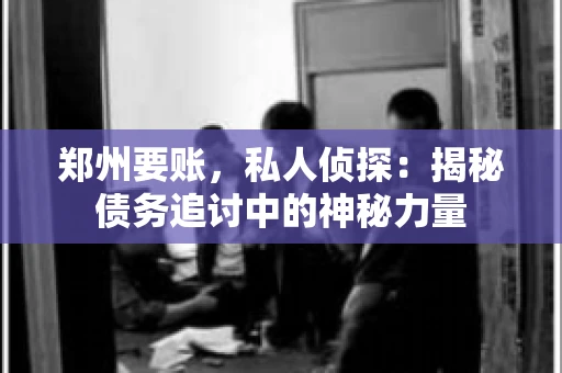 郑州要账，私人侦探：揭秘债务追讨中的神秘力量