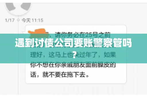 遇到讨债公司要账警察管吗？